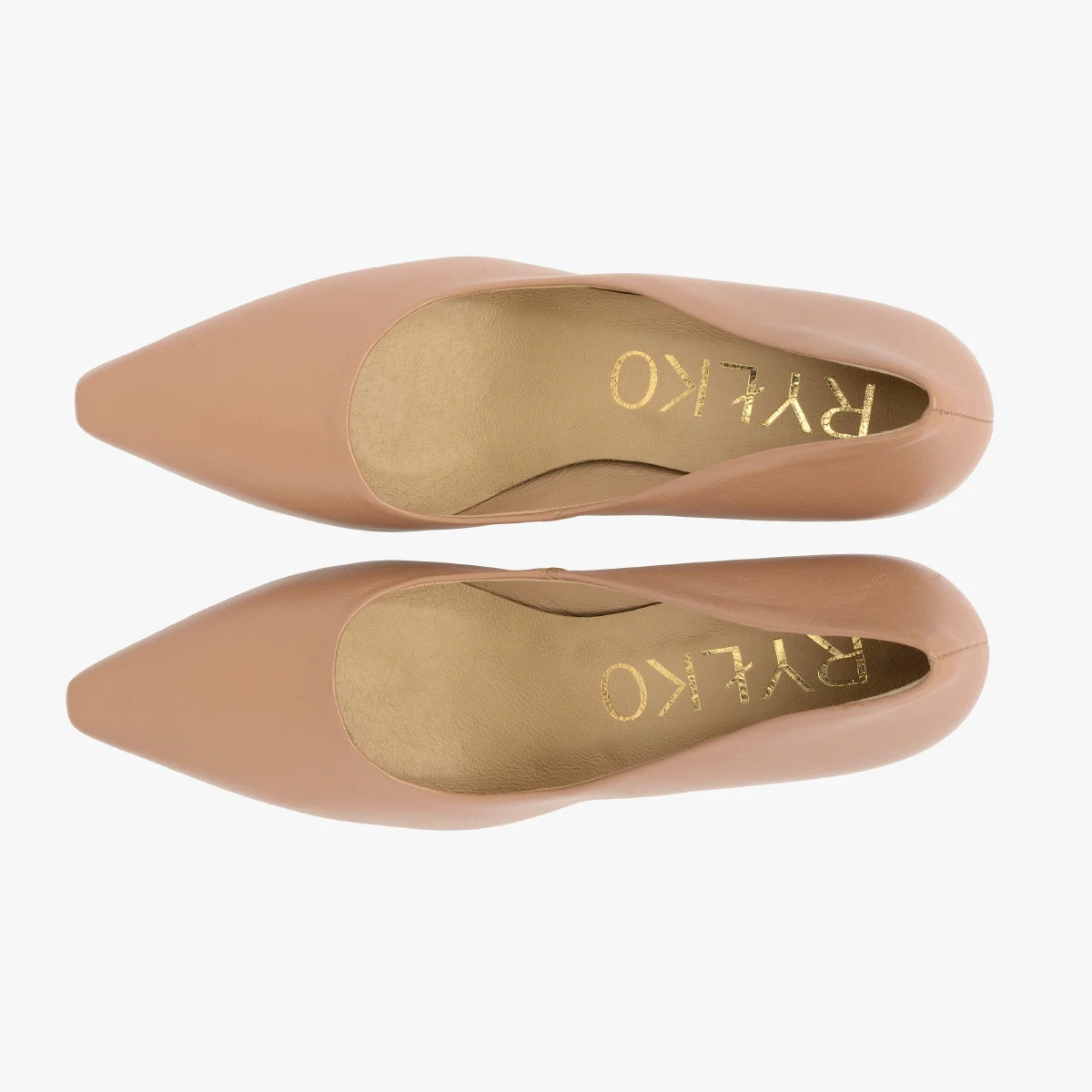 Różowobeżowe czółenka wysokie