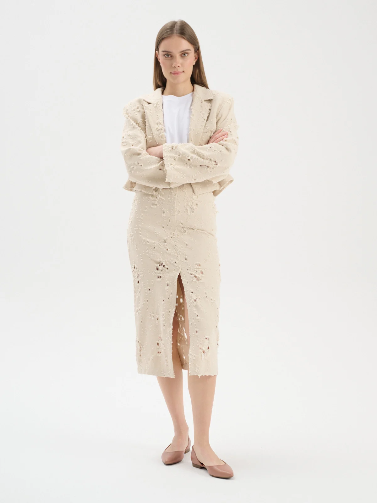 Baleriny w kolorze brudnego różu