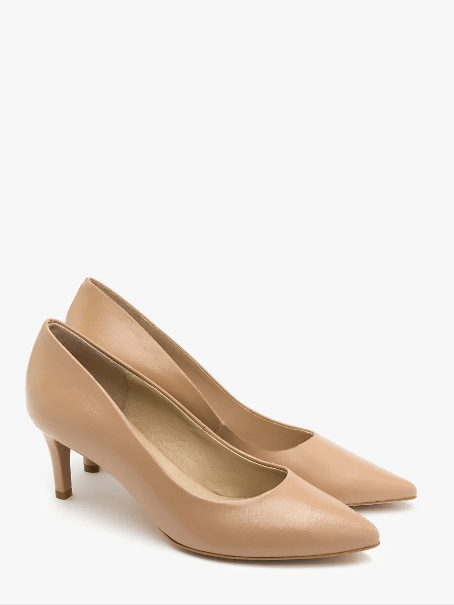 Beżowe czółenka na obcasie