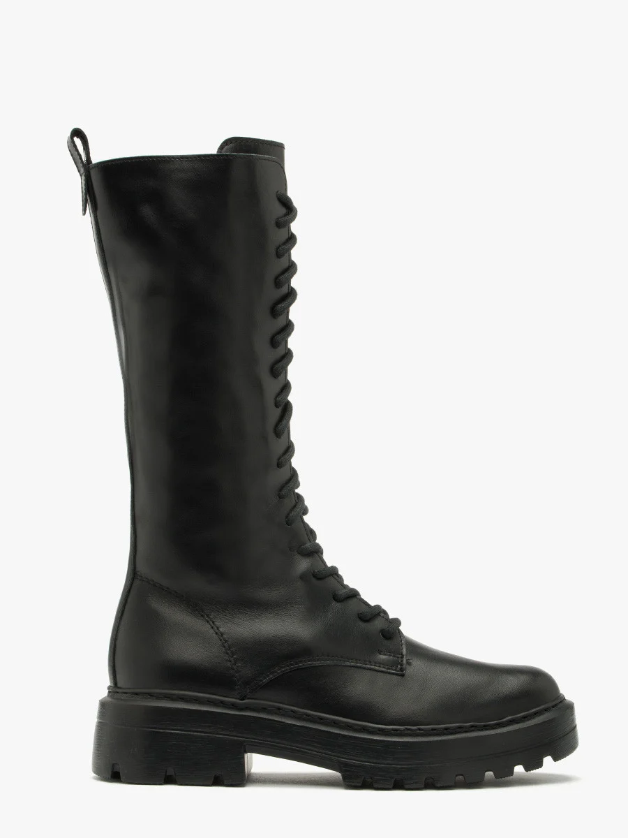 Wysokie workery czarne trzewiki