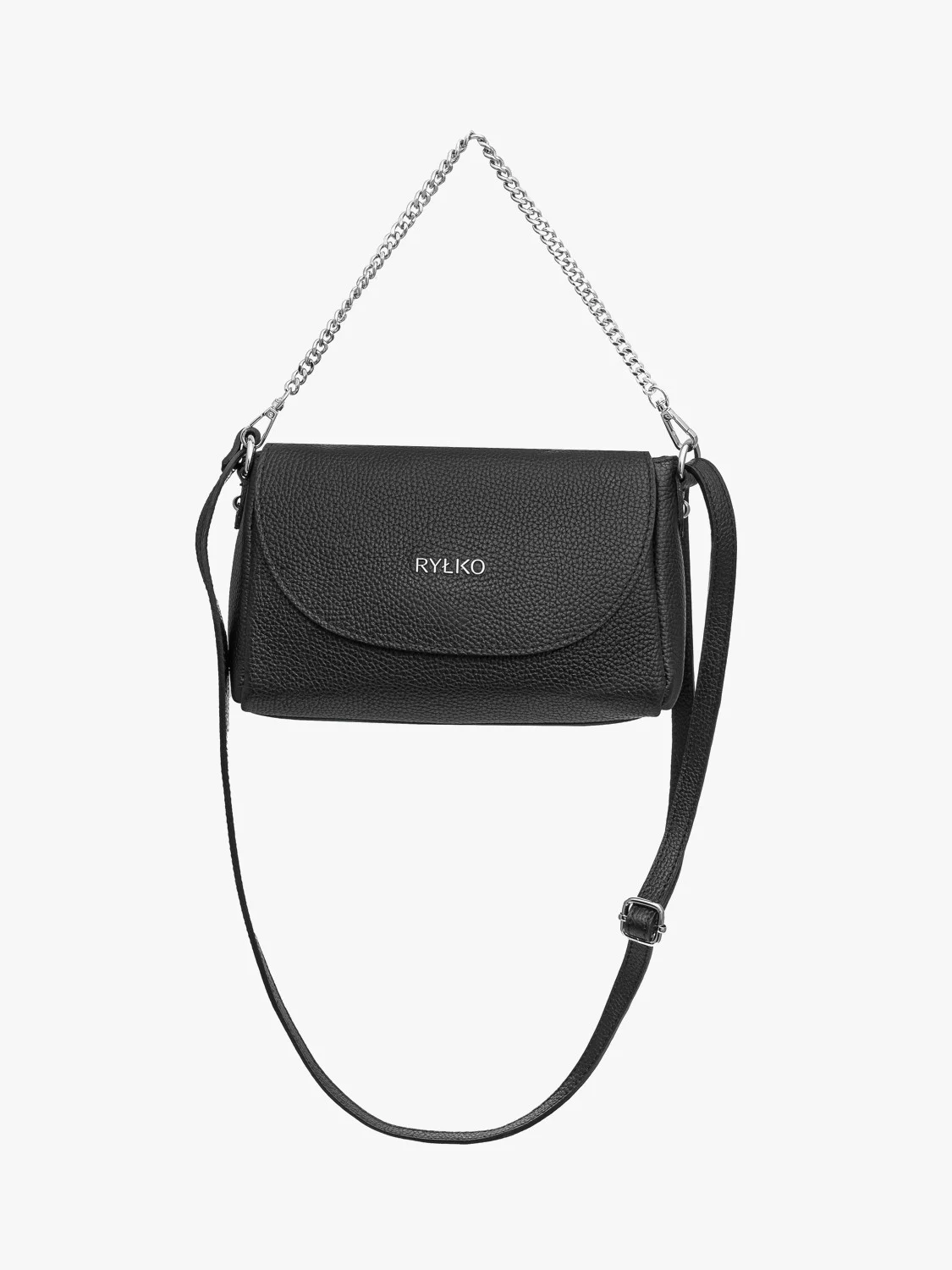 Czarna torebka z łańcuszkiem