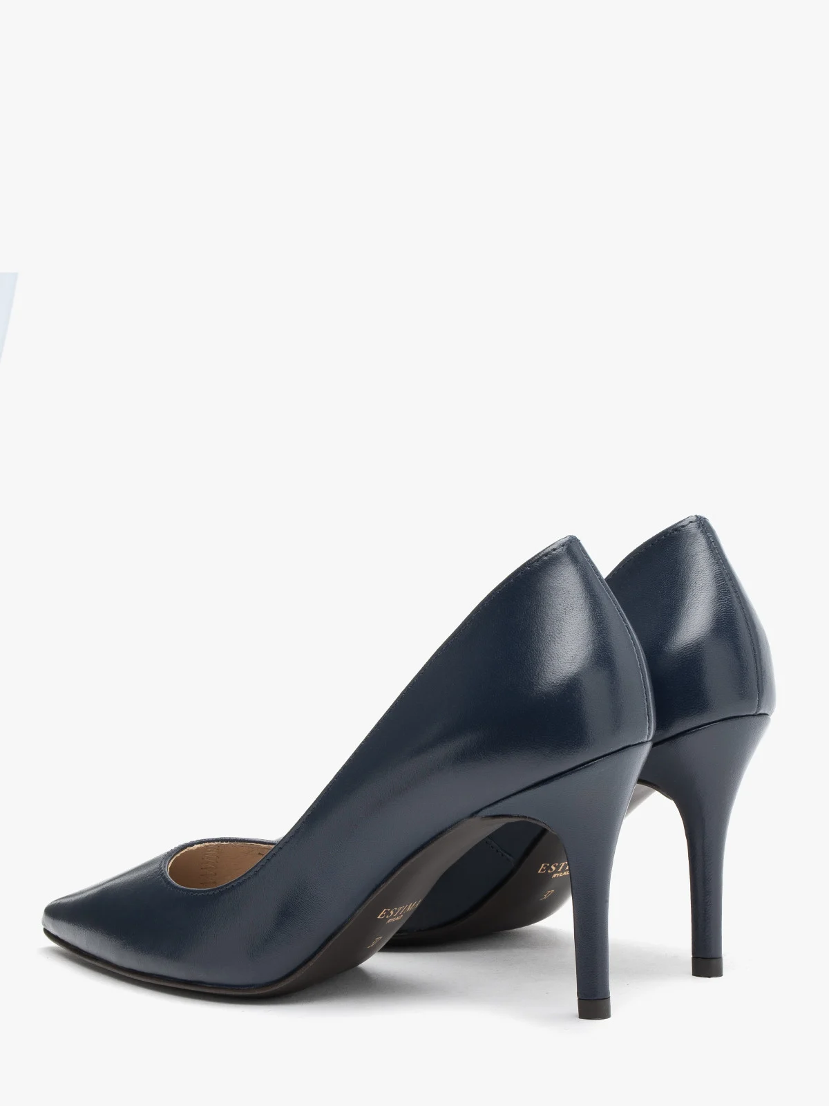 Granatowe czółenka na szpilce