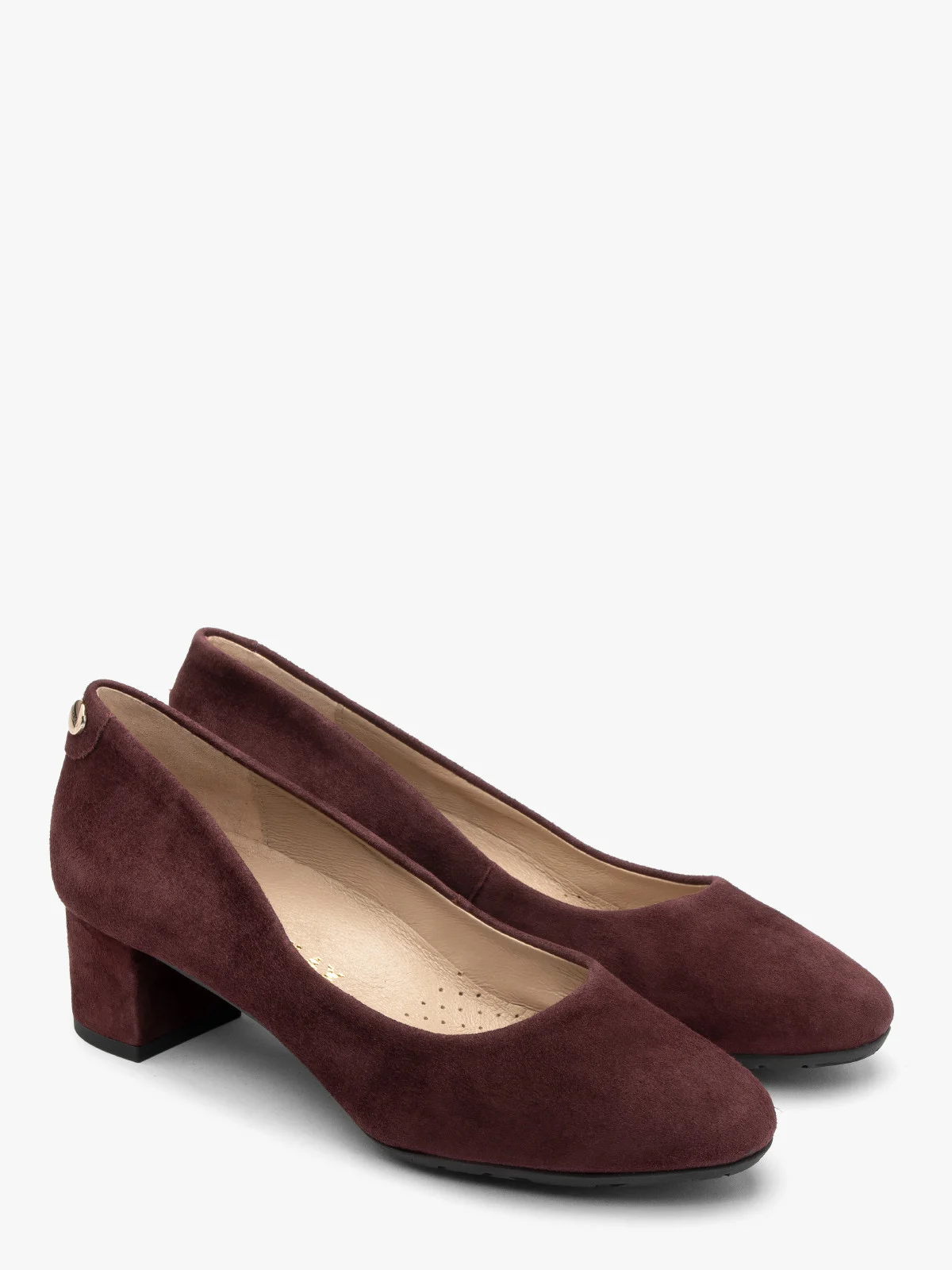 Bordowe czółenka na niskim słupku