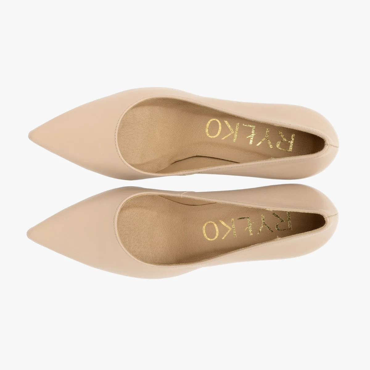 Beżowe czółenka na obcasie