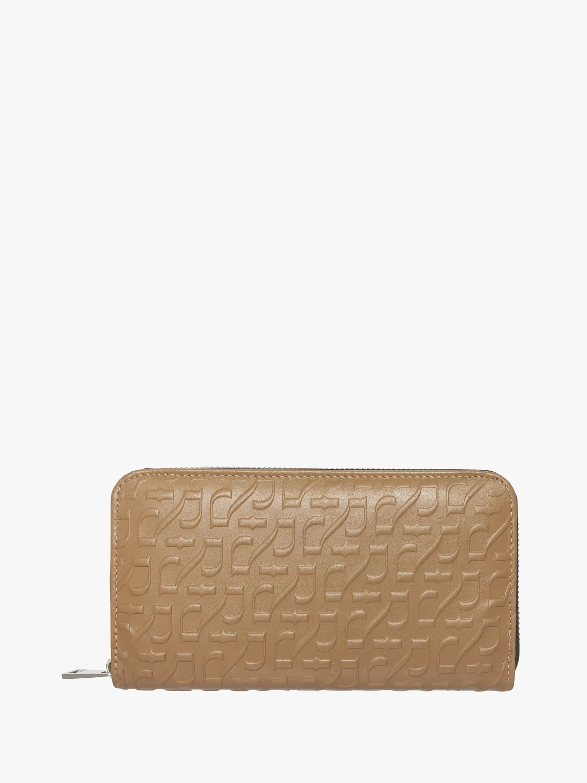 Beżowy portfel damski w ozdobne wytłoczenia
