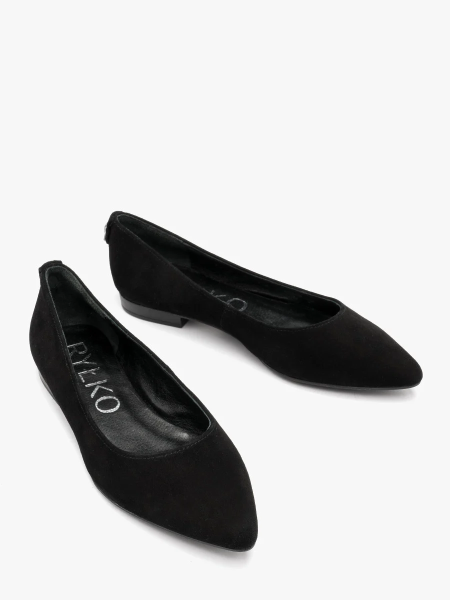 Czarne baleriny z noskiem w szpic