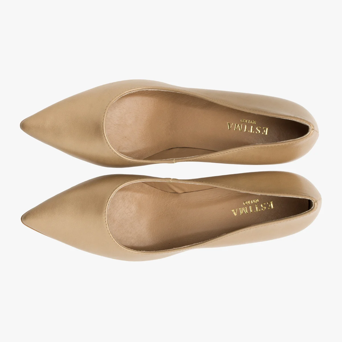 Platynowe skórzane czółenka