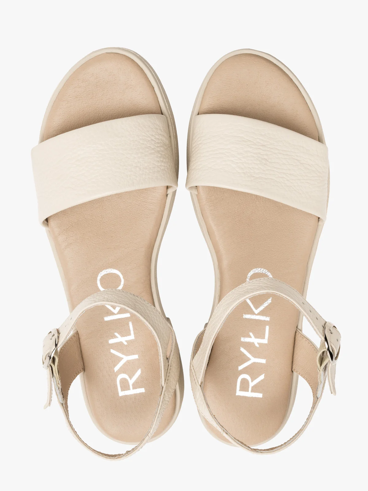 Kremowe sandały na lekkiej podeszwie