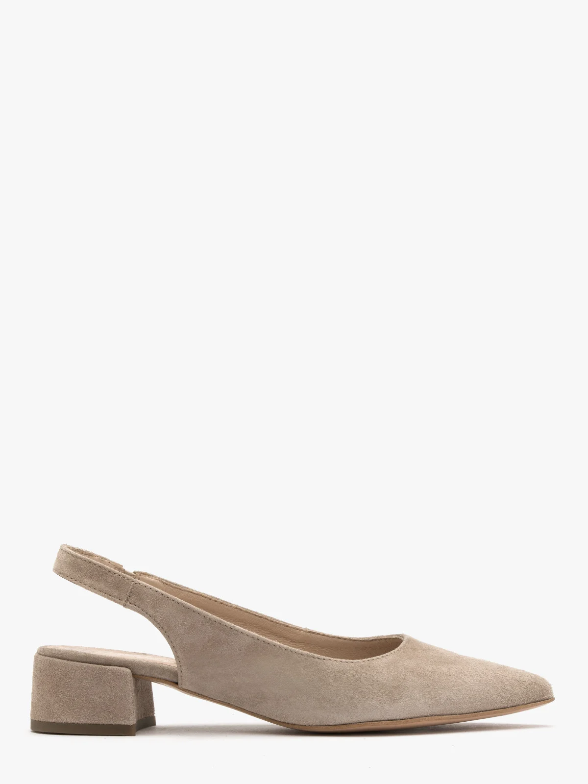 Beżowe czółenka z otwartą piętą