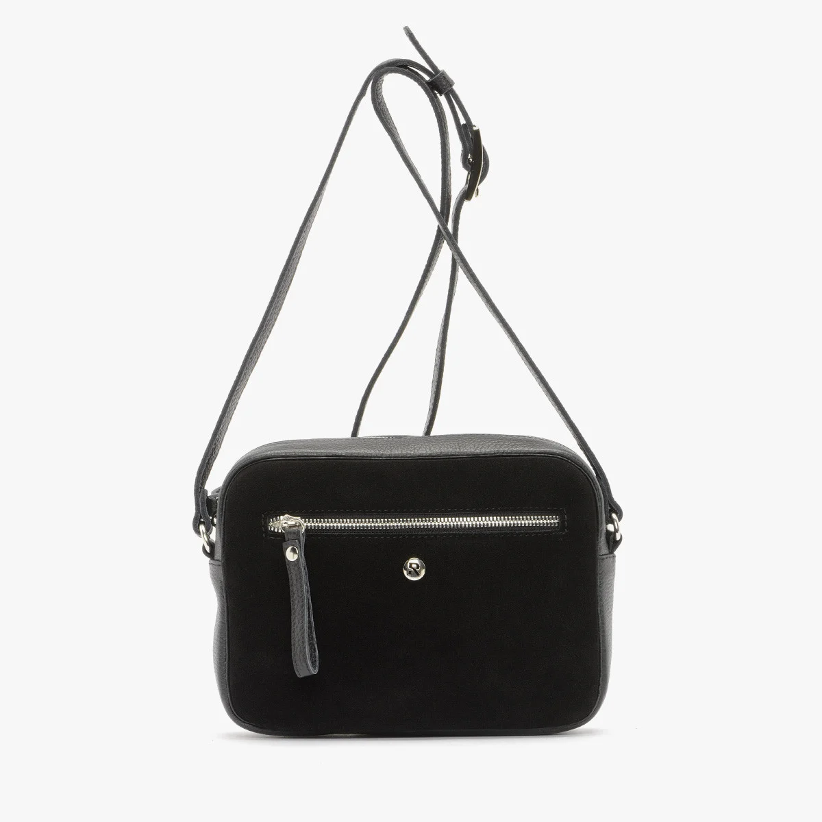 Czarna torebka z regulowanym paskiem