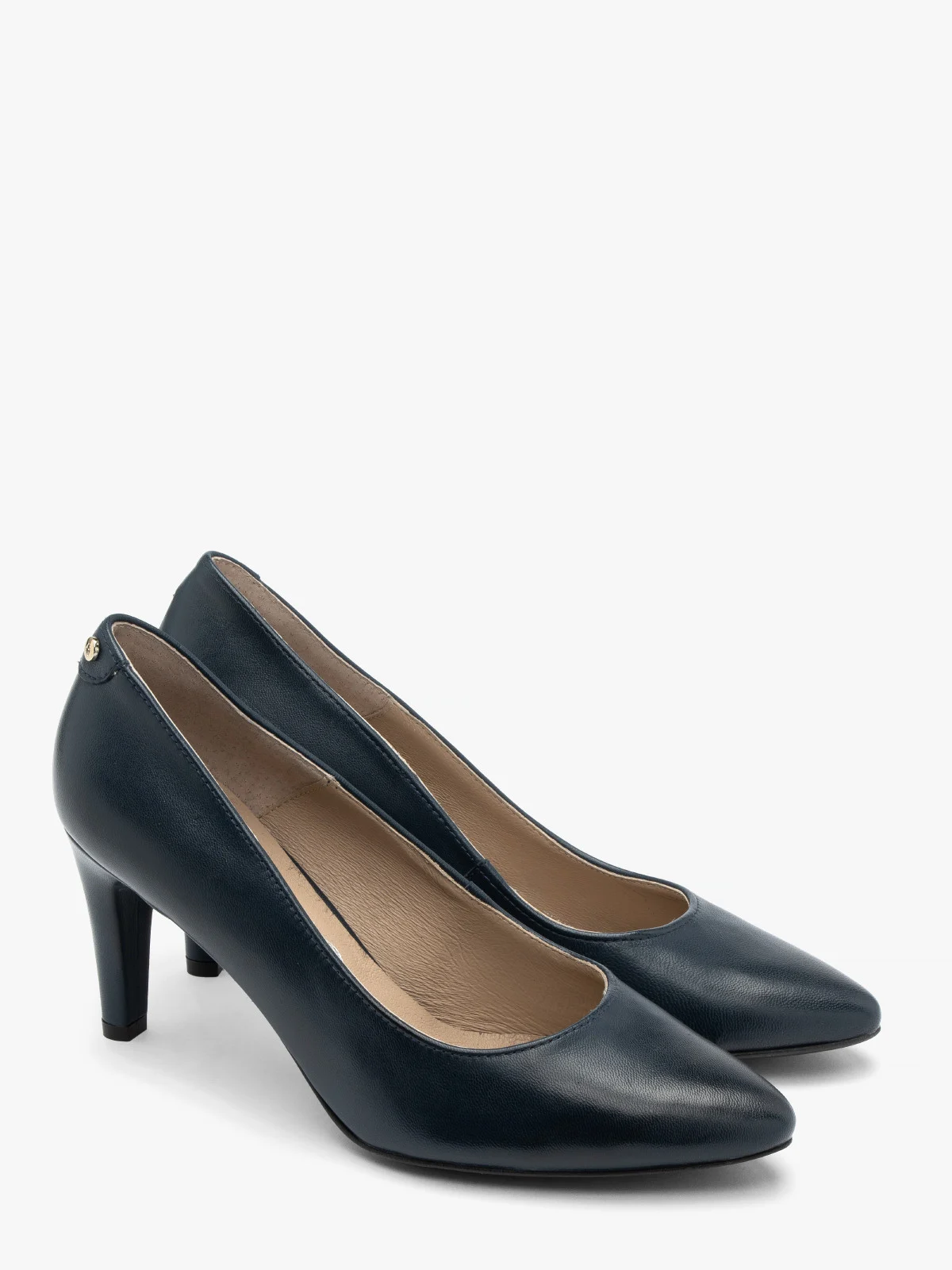 Granatowe czółenka damskie na szpilce