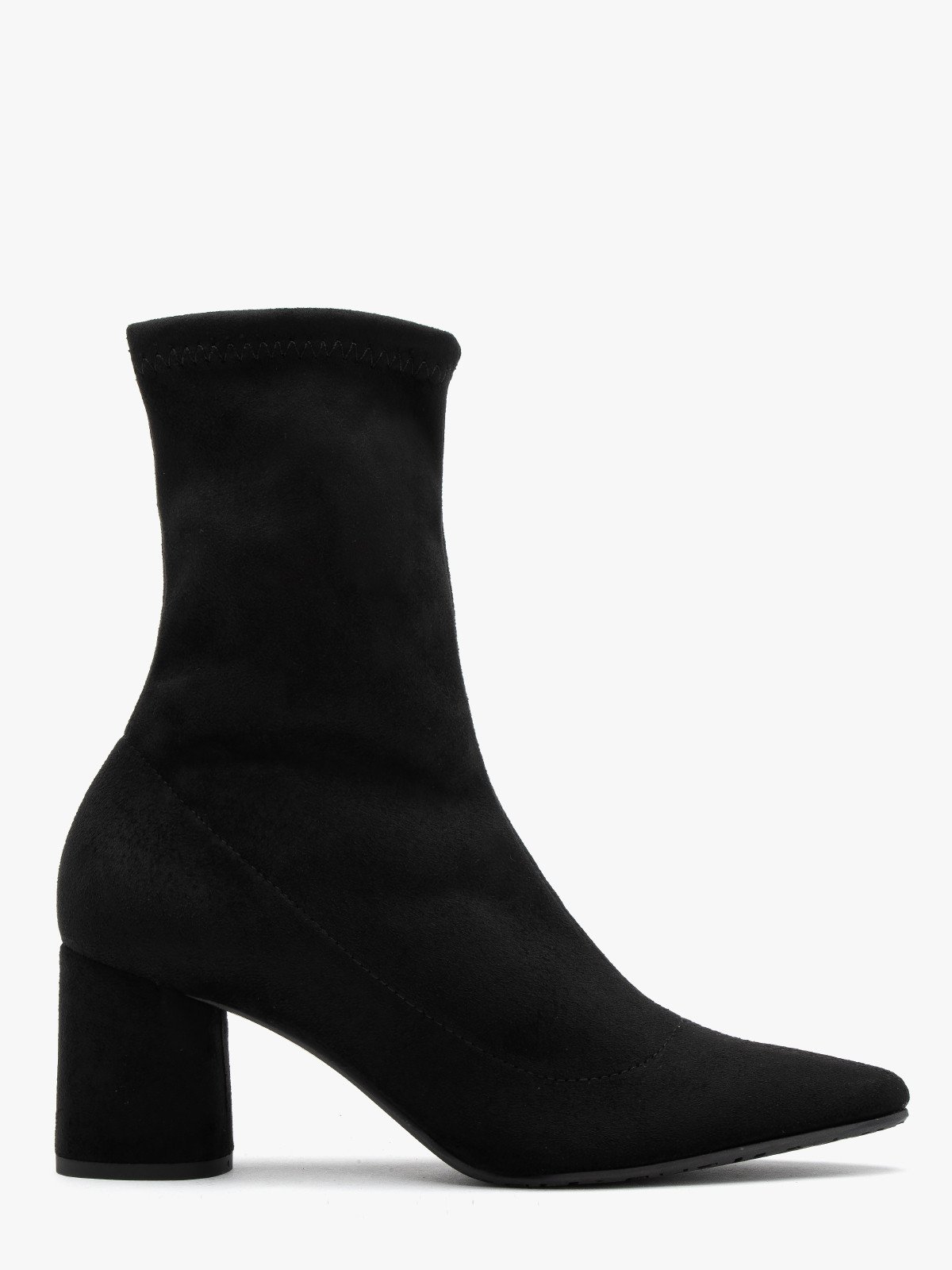 Elastyczne botki na obcasie z noskiem w szpic