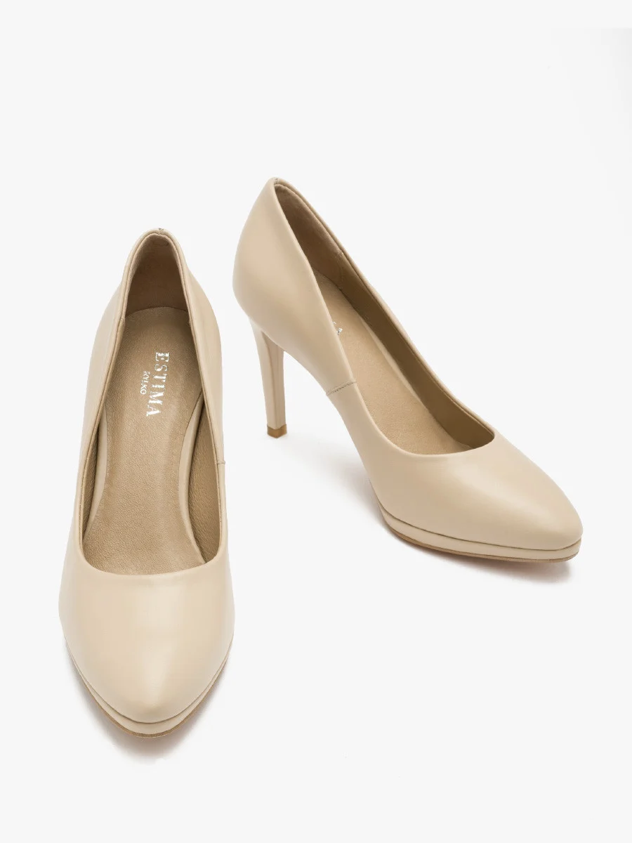 Beżowe czółenka na szpilce