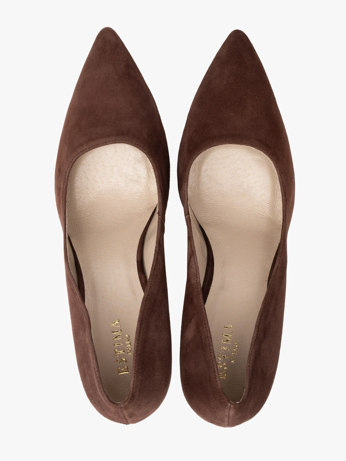 Brązowe czółenka na wysokiej szpilce