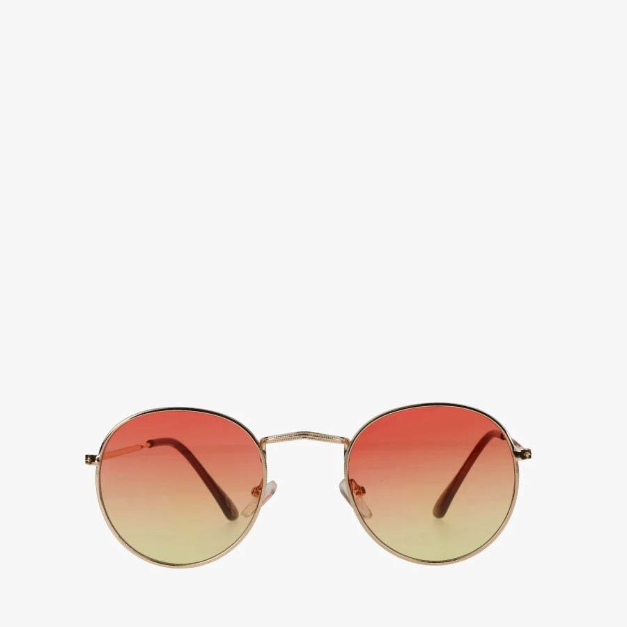 Dwukolorowe okulary przeciwsłoneczne w okrągłej oprawie