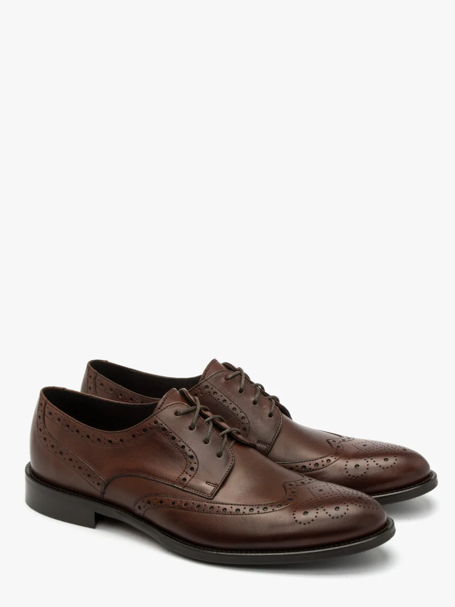 Ciemnobrązowe brogsy męskie