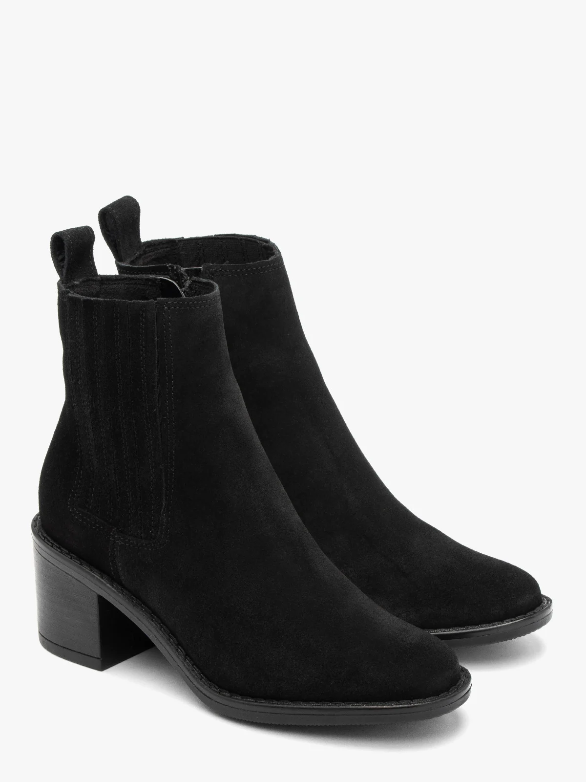 Czarne sztyblety damskie z zamkiem