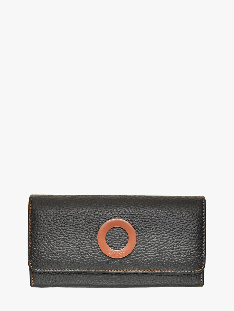 Czarny portfel damski