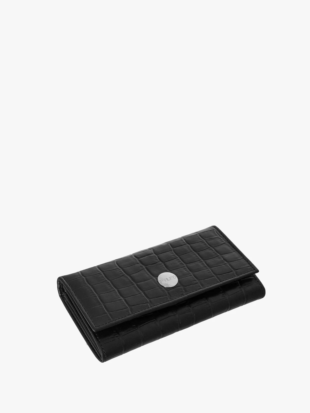 Czarny portfel damski ze zwierzęcym motywem