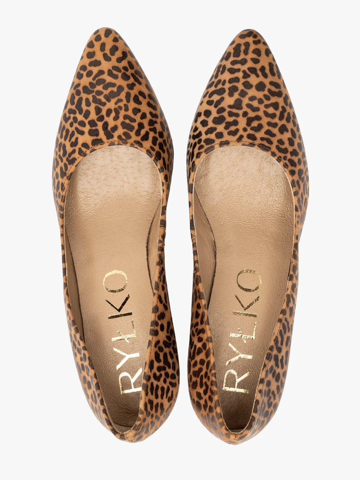 Czółenka w panterkę na okrągłym klocku