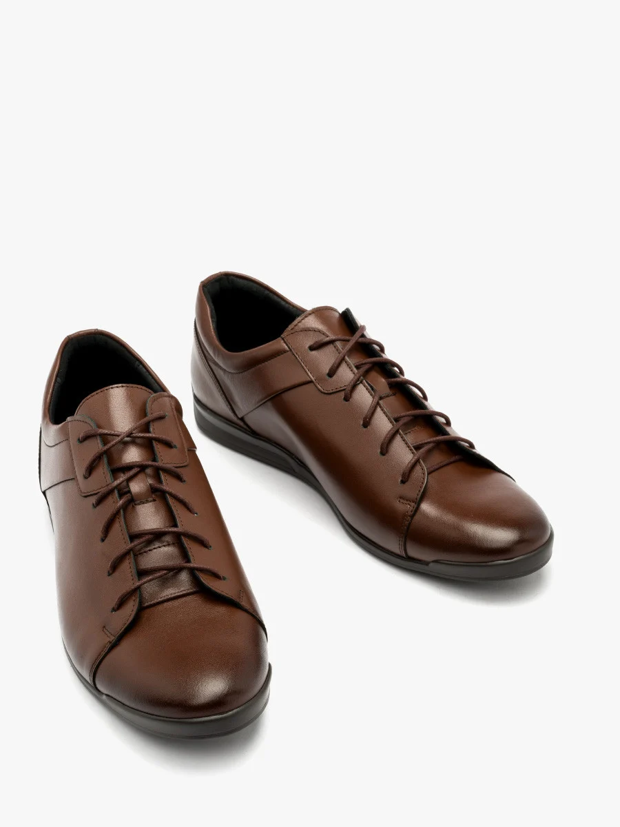 Ciemnobrązowe półbuty męskie