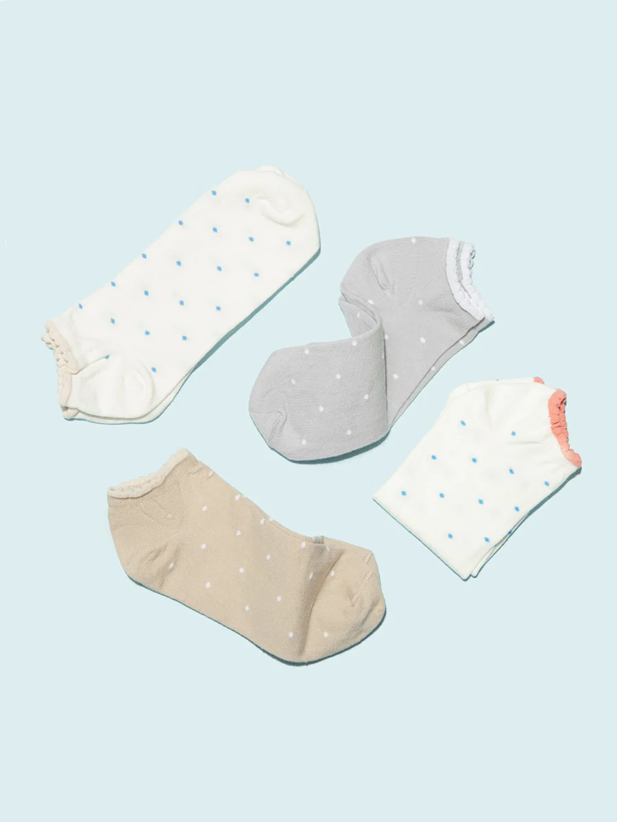 Skarpety bawełniane damskie w kropki