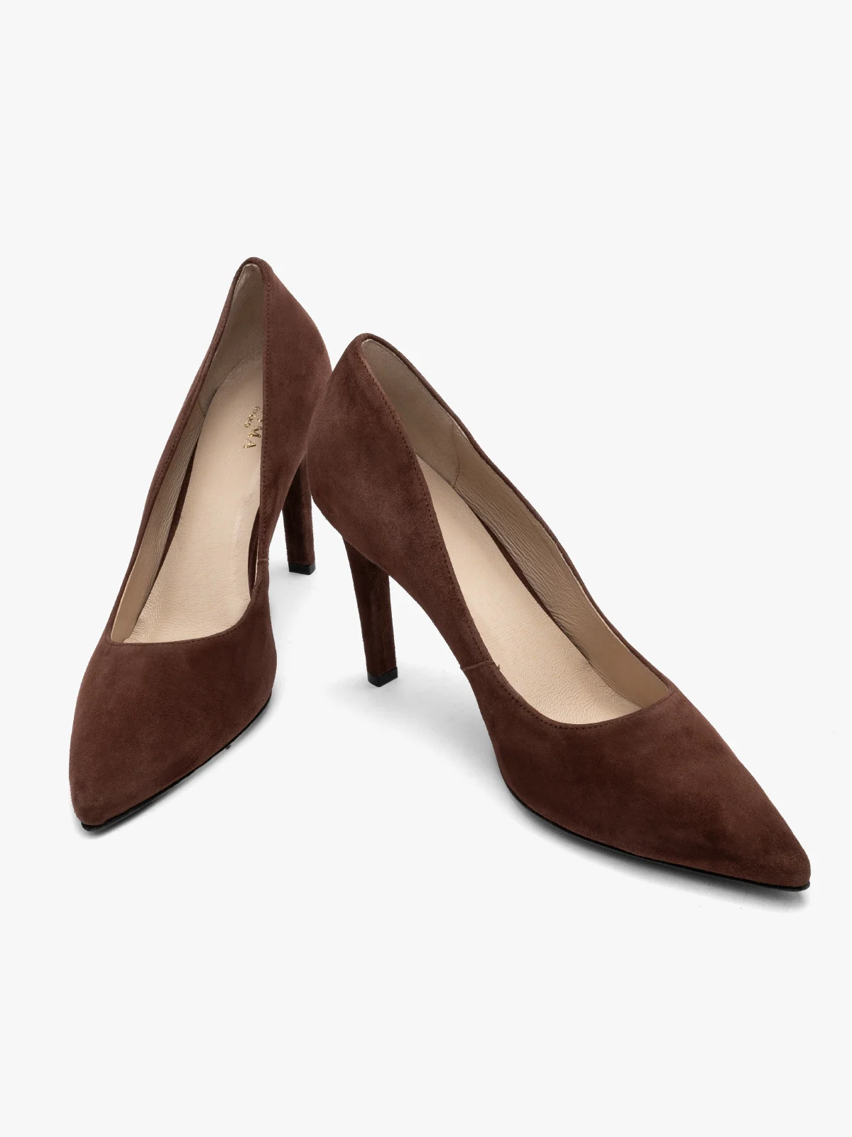 Brązowe czółenka na wysokiej szpilce