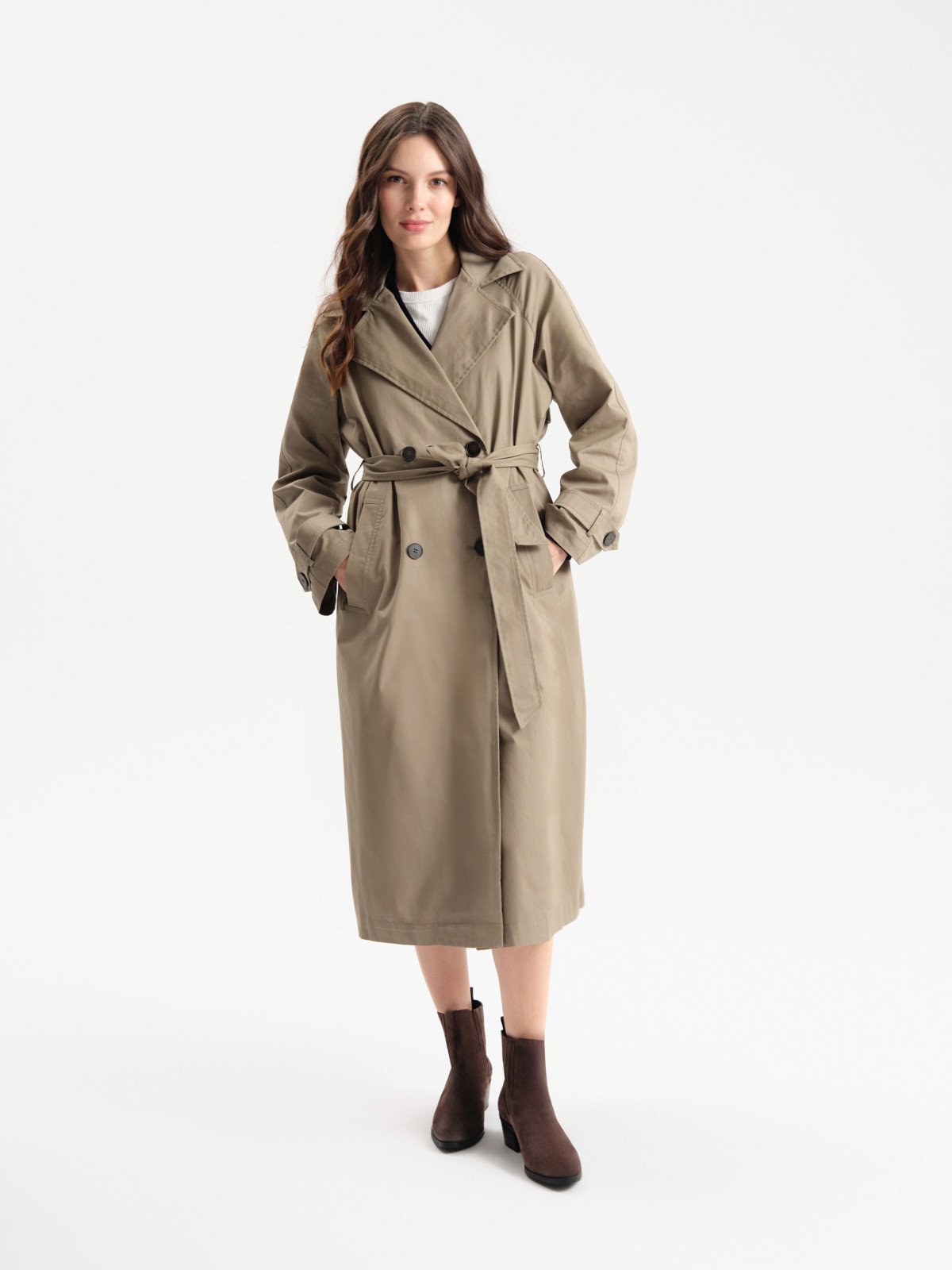 Brązowe sztyblety damskie na obcasie