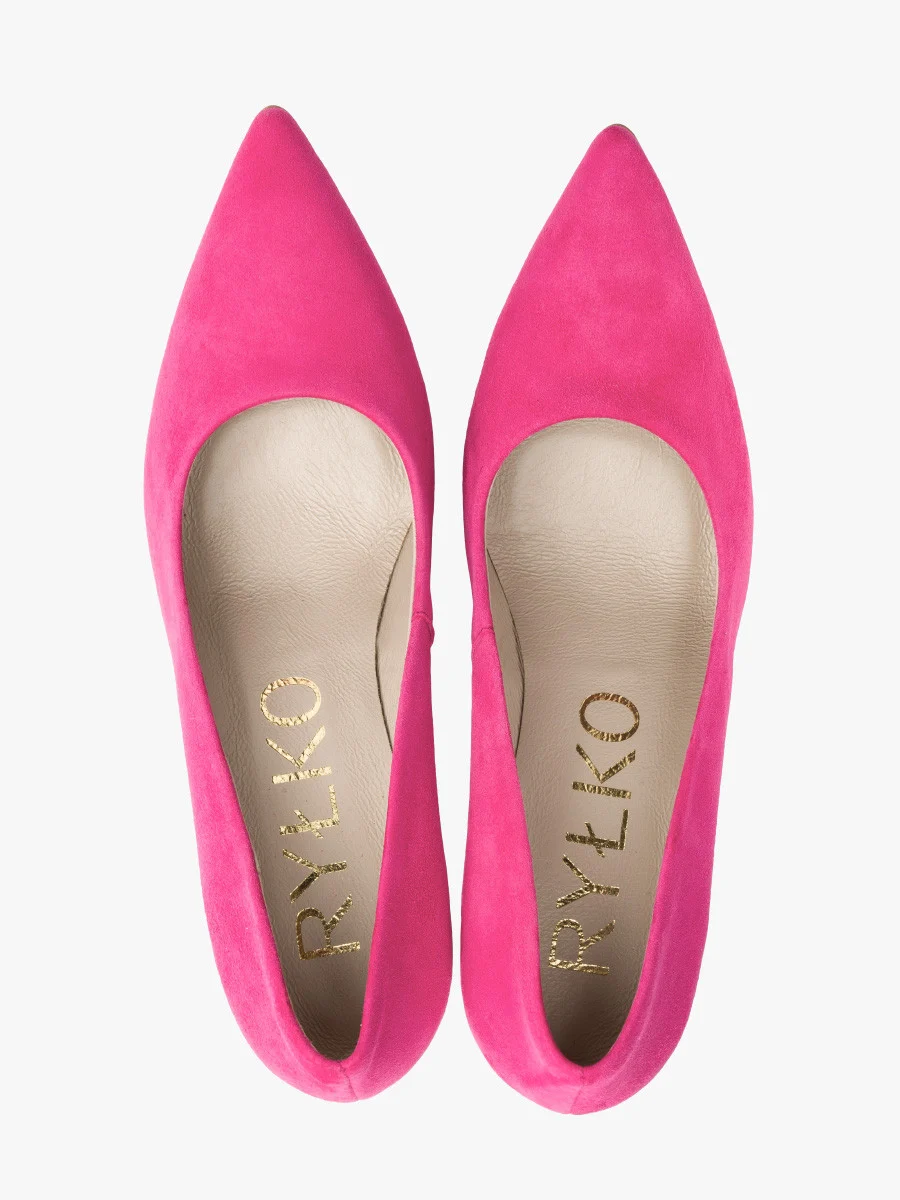 Czółenka w kolorze fuksji na szpilce