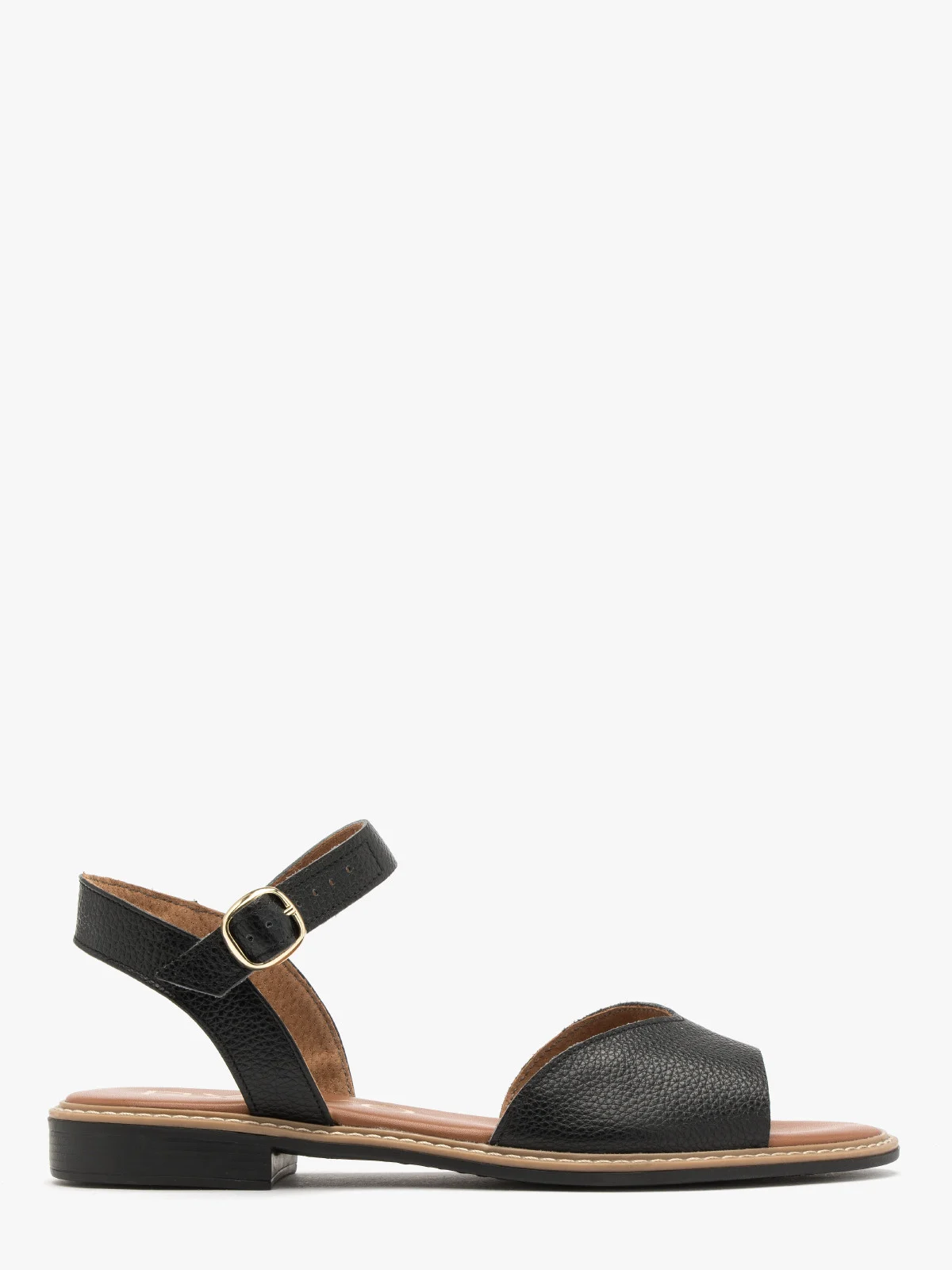 Czarne sandały z ozdobną cholewką