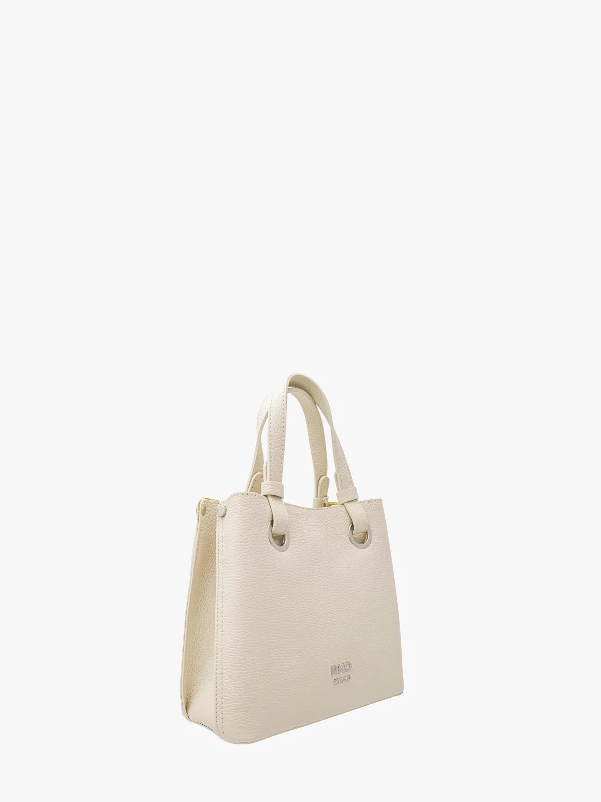 Kremowa torebka damska z dwoma paskami