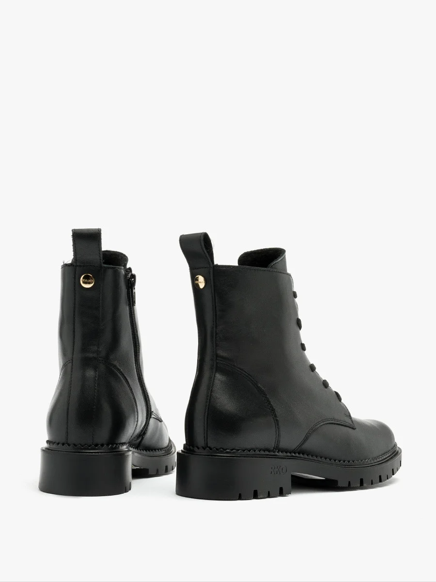 Czarne trzewiki workery damskie