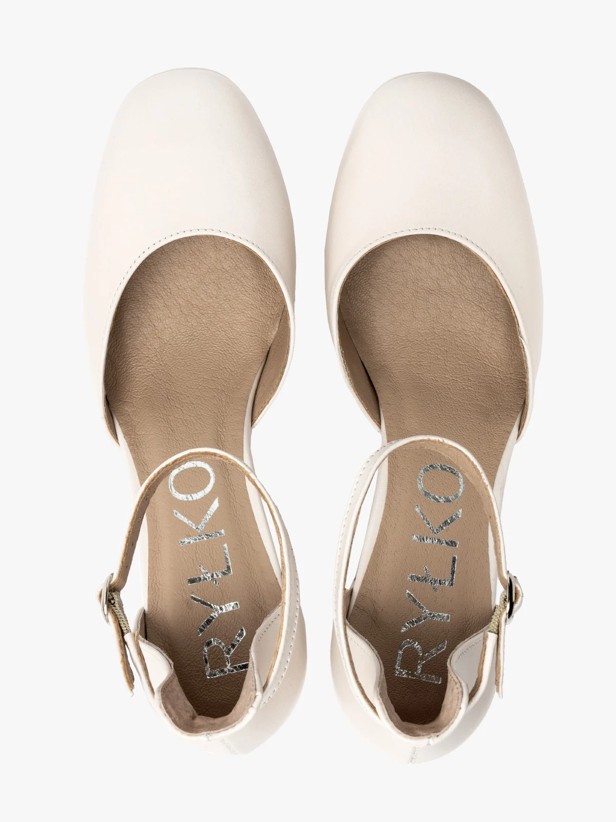 Dwuczęściowe czółenka na wysokim słupku oraz balu