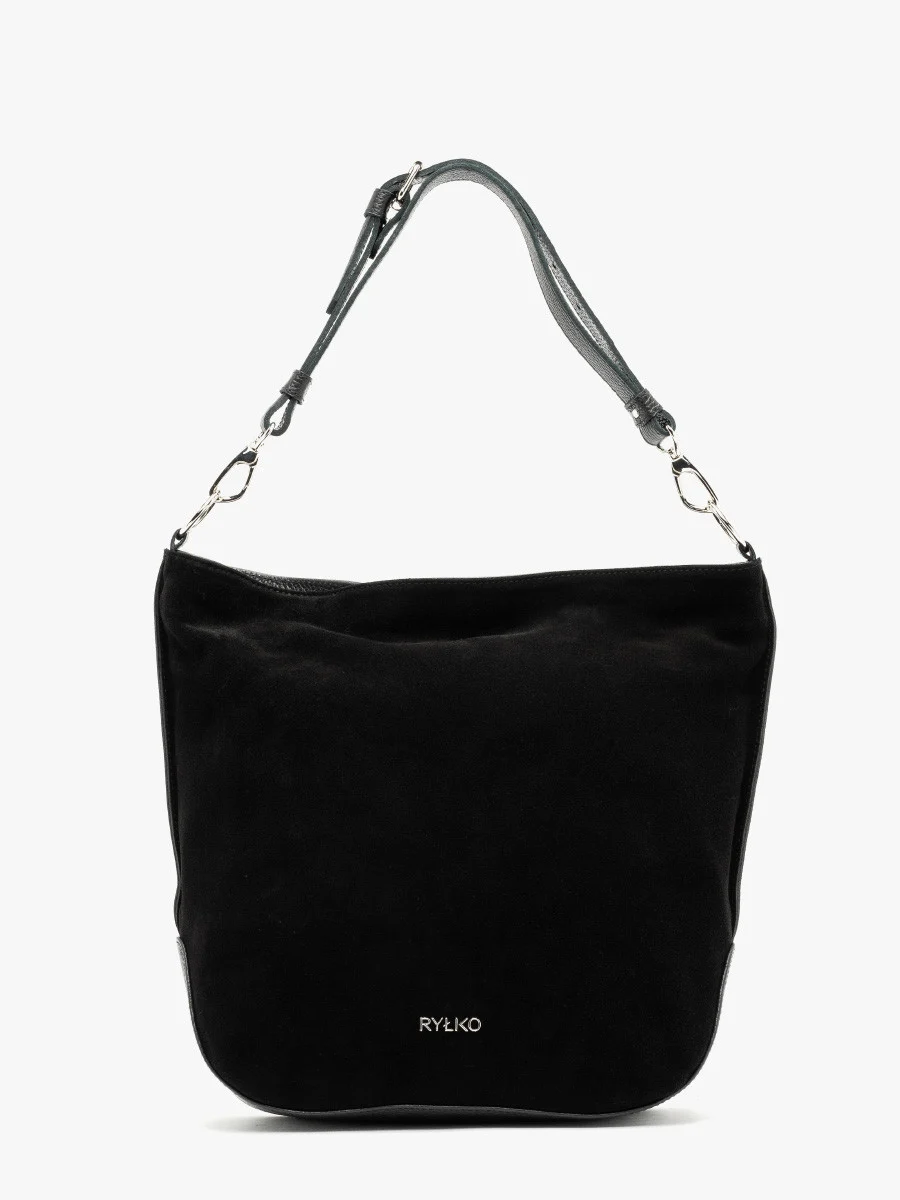 Czarna, pakowna torebka damska