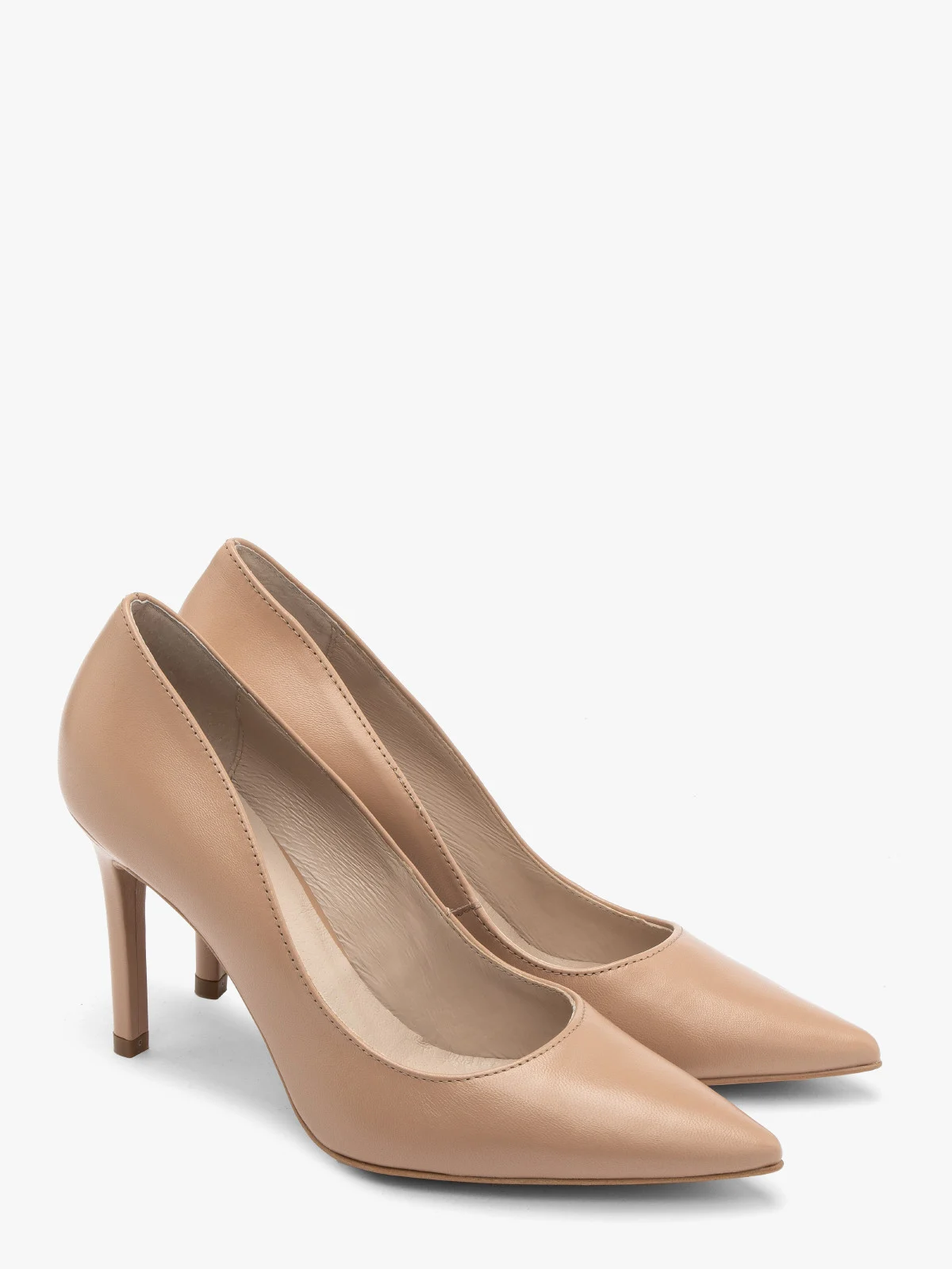 Beżowe czółenka na wysokiej szpilce