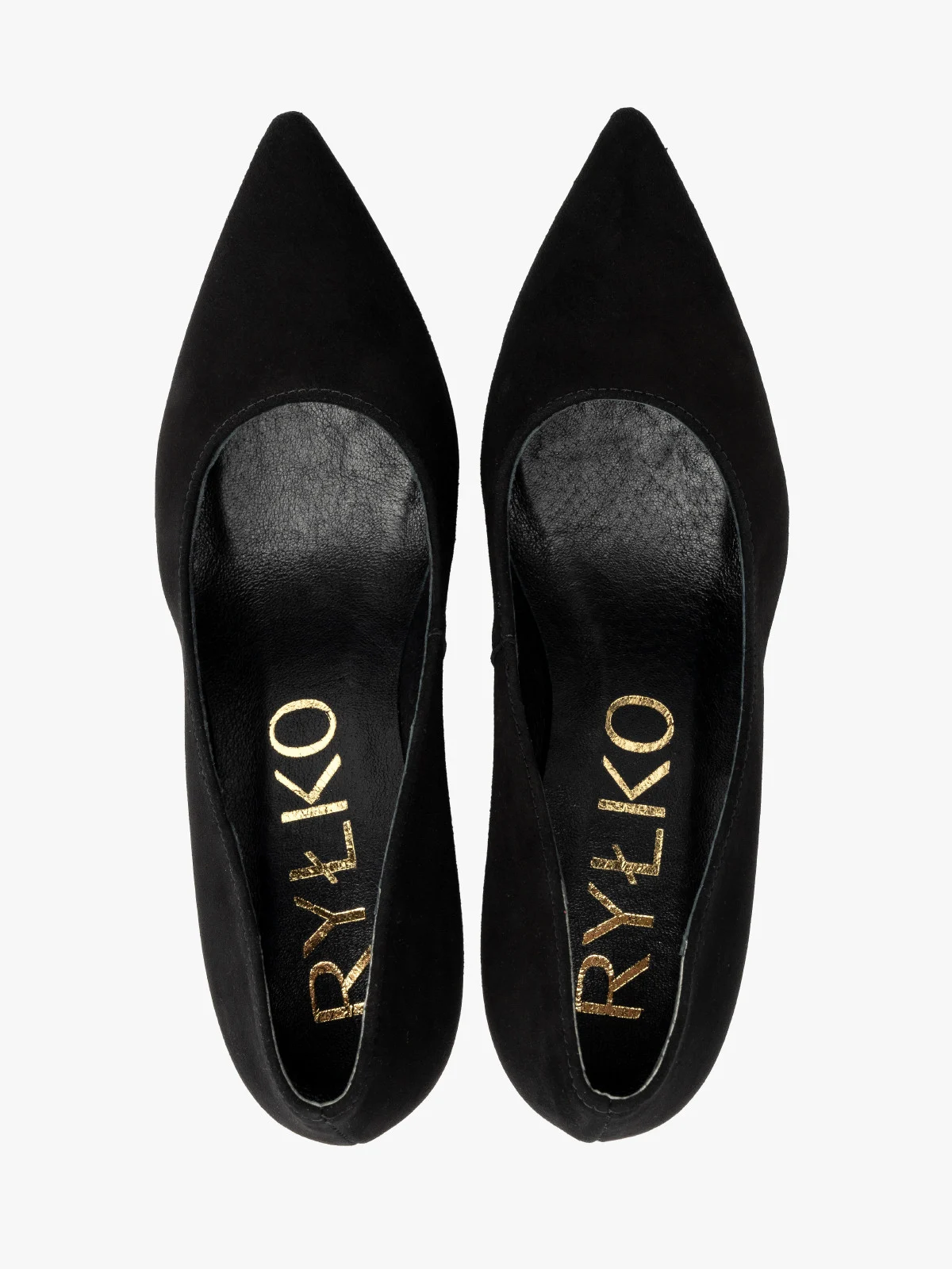 Czarne czółenka na grubej szpilce