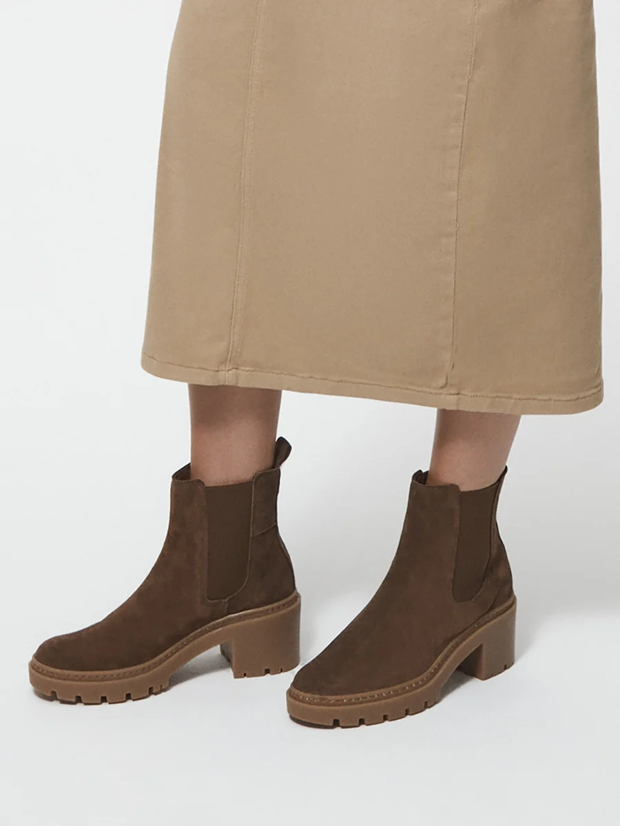 Brązowe sztyblety damskie