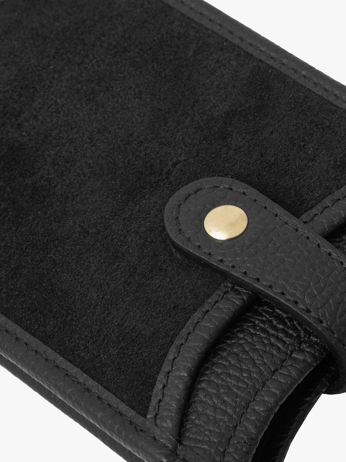 Mała, prostokątna listonoszka ze złotymi detalami