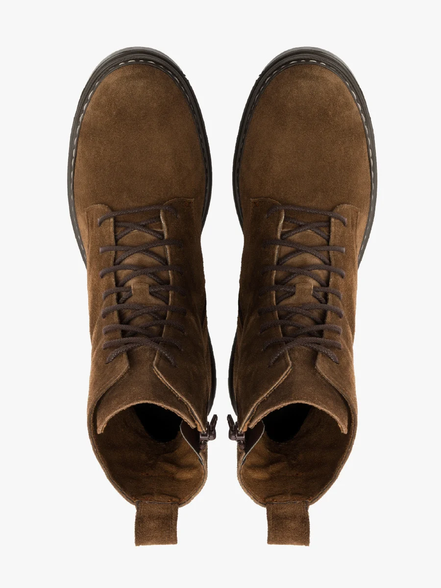 Brązowe trzewiki workery damskie