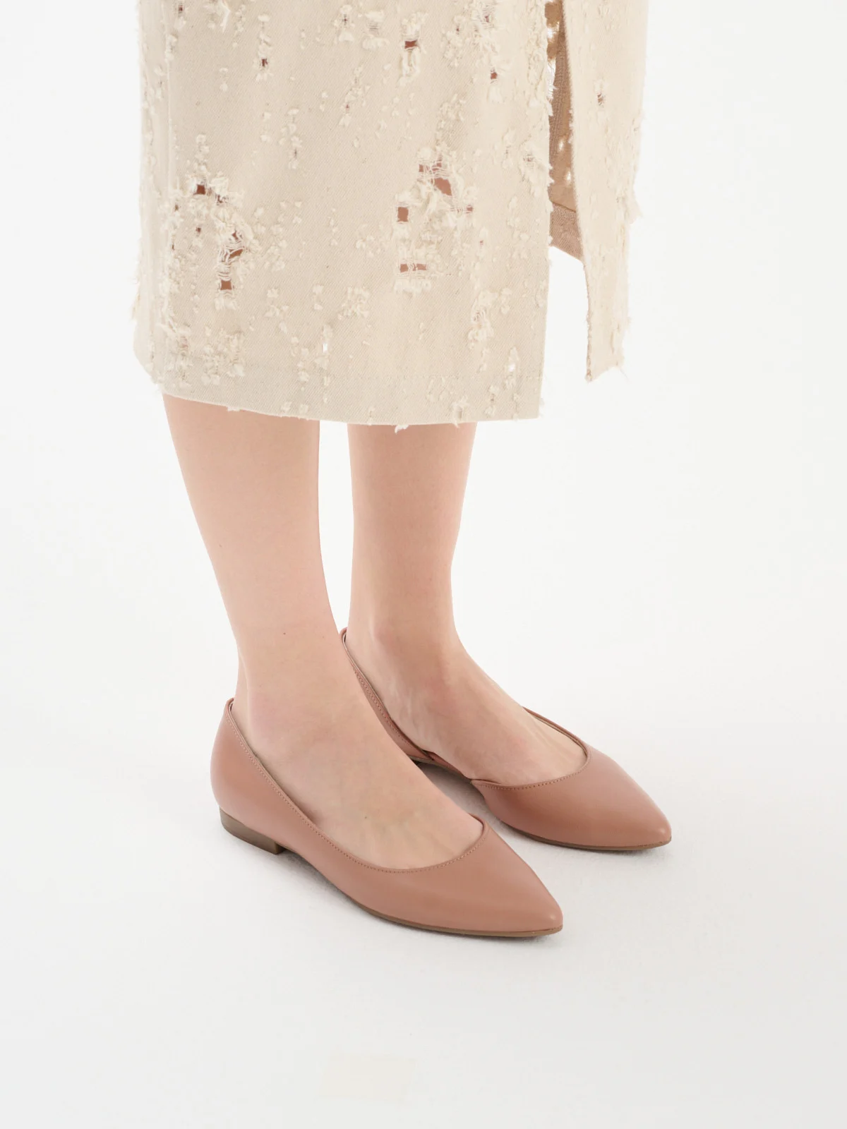 Baleriny w kolorze brudnego różu