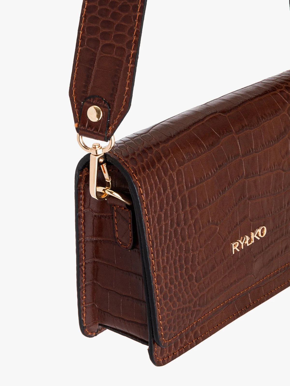 Brązowa torebka w zwierzęcy deseń