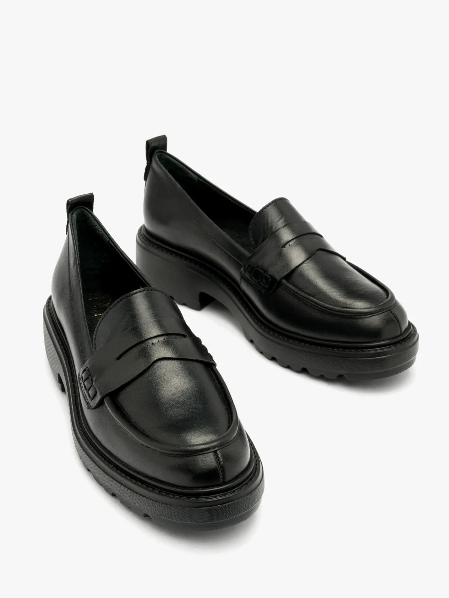 Czarne mokasyny damskie