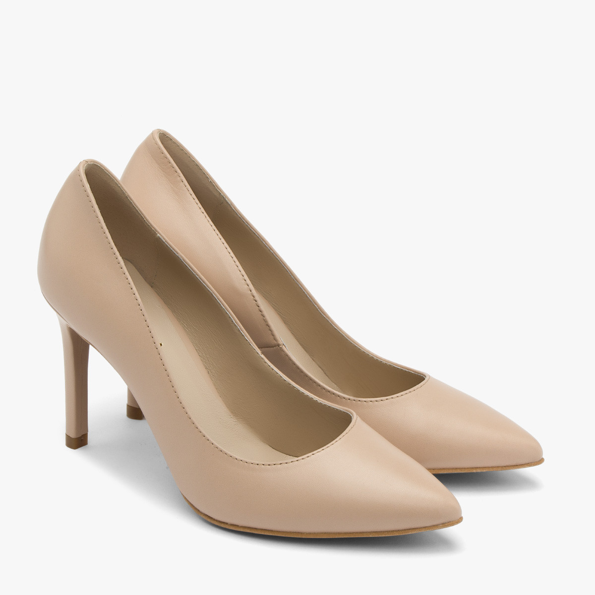 Beżowe czółenka na wysokiej szpilce