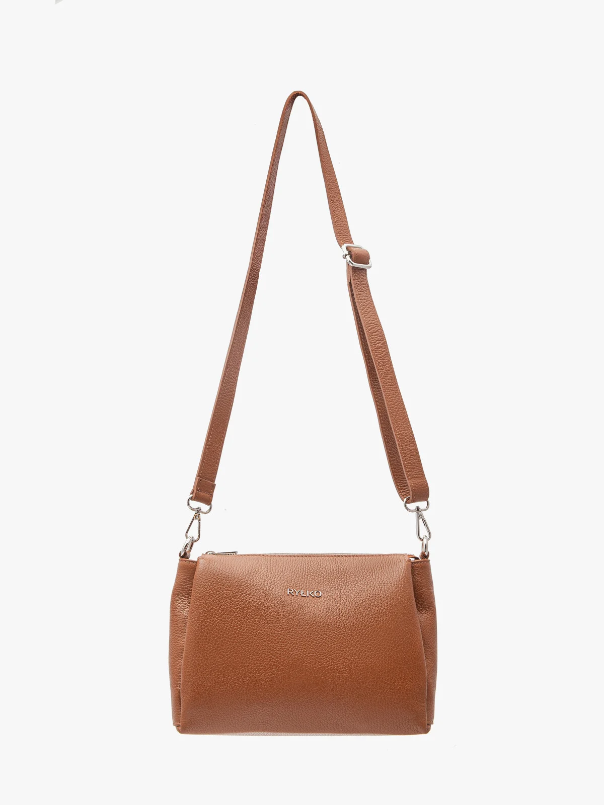 Ruda torebka z regulowanym paskiem