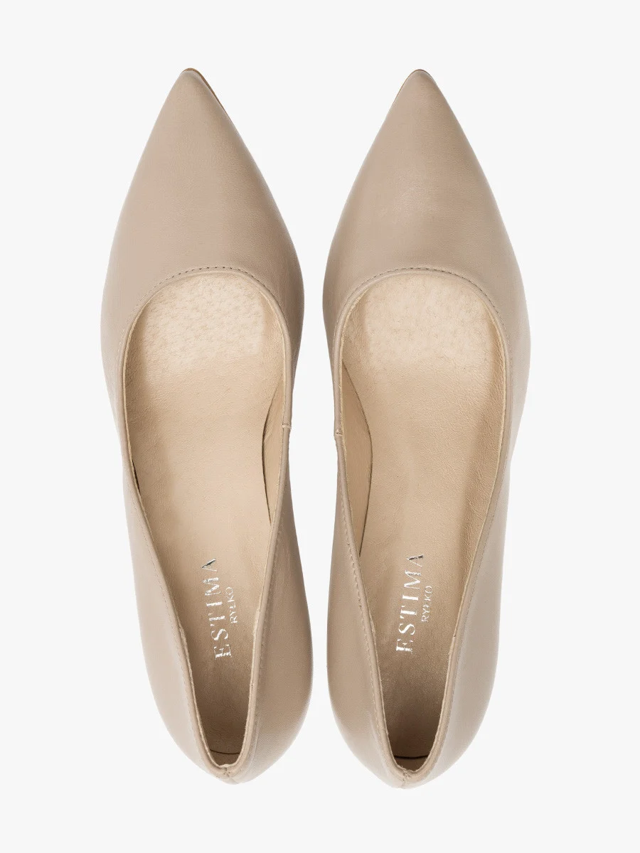 Beżowe czółenka damskie