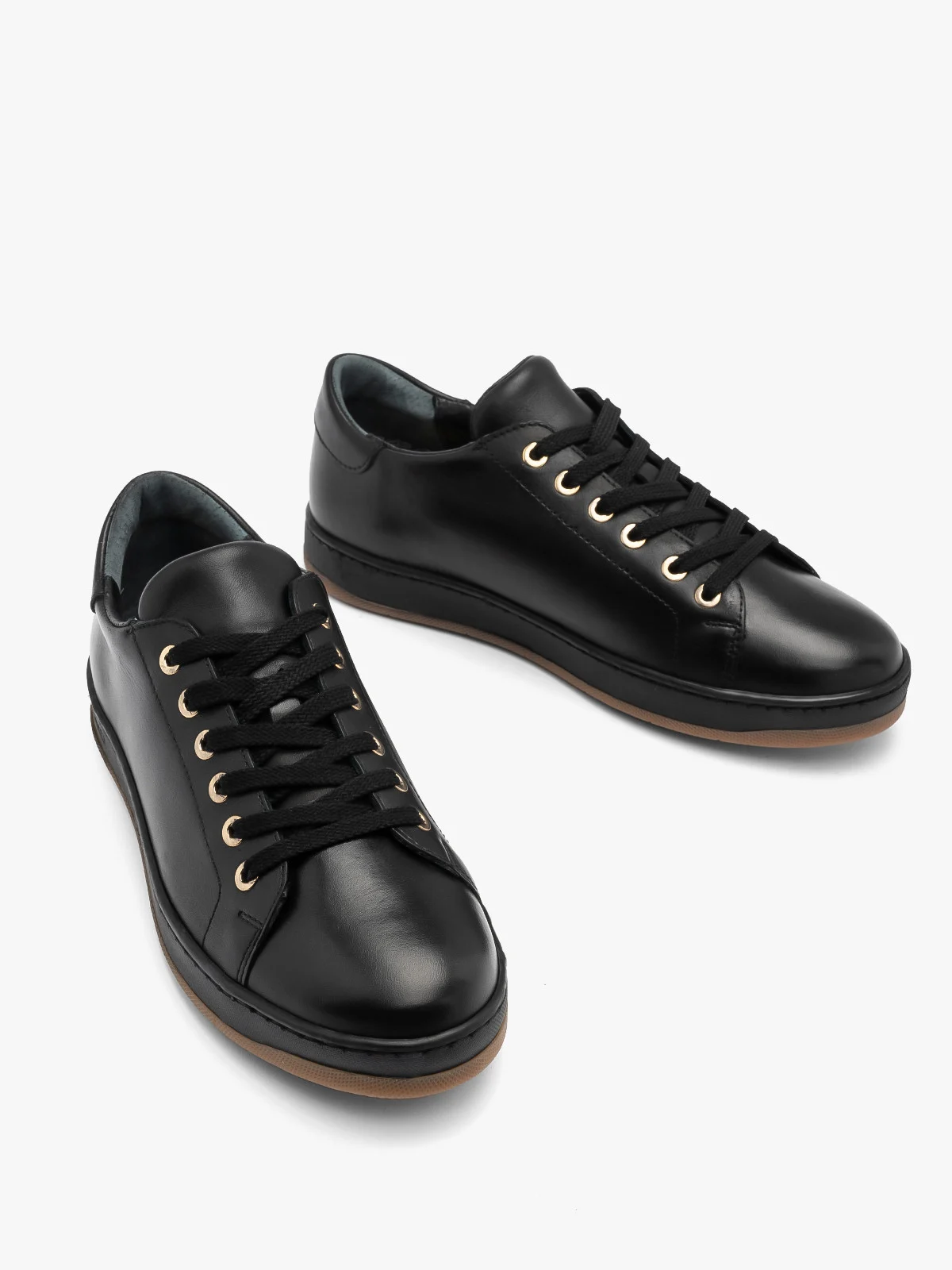 Czarne, sportowe półbuty damskie