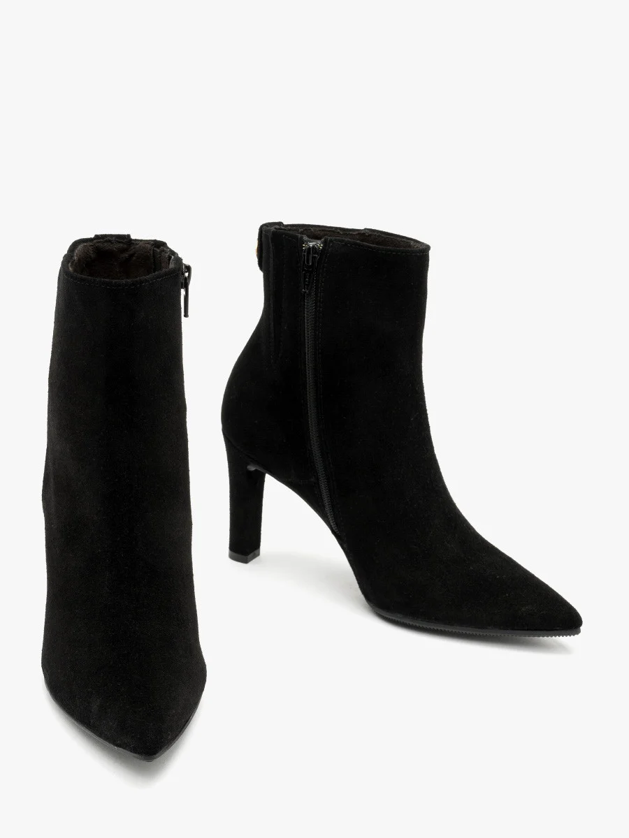 Czarne botki damskie na szpilce