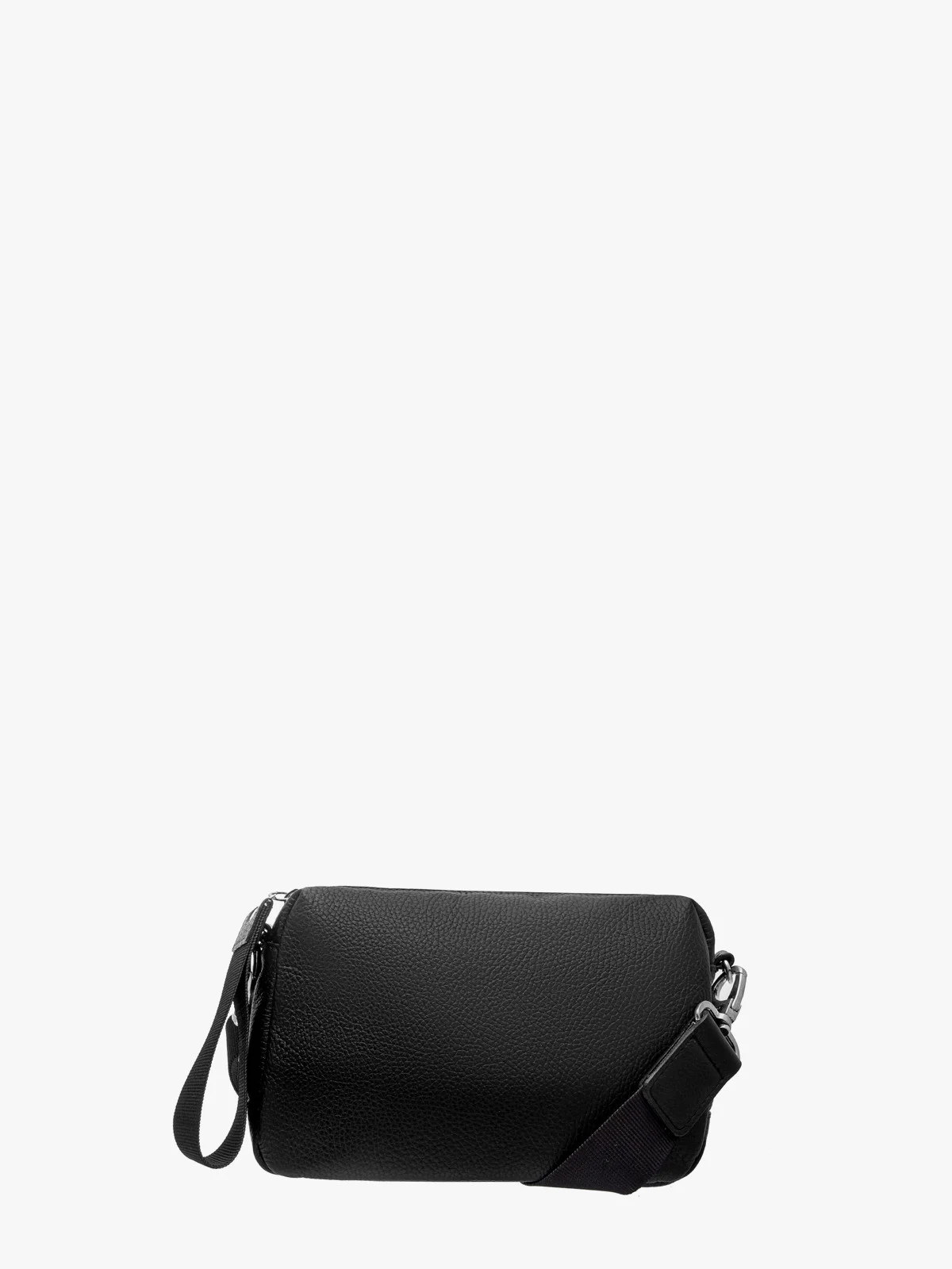 Czarna torebka damska na szerokim pasku z taśmy