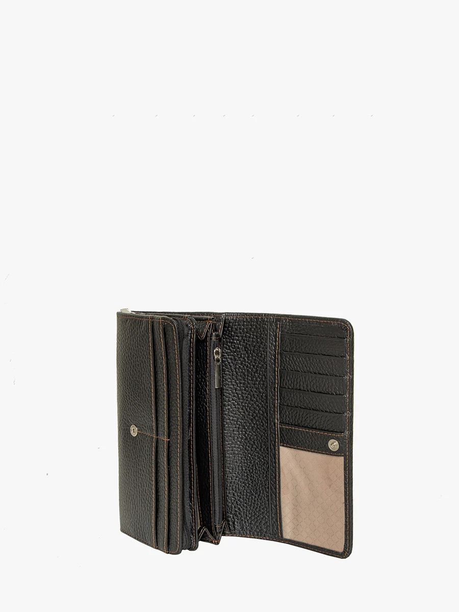 Czarny portfel damski