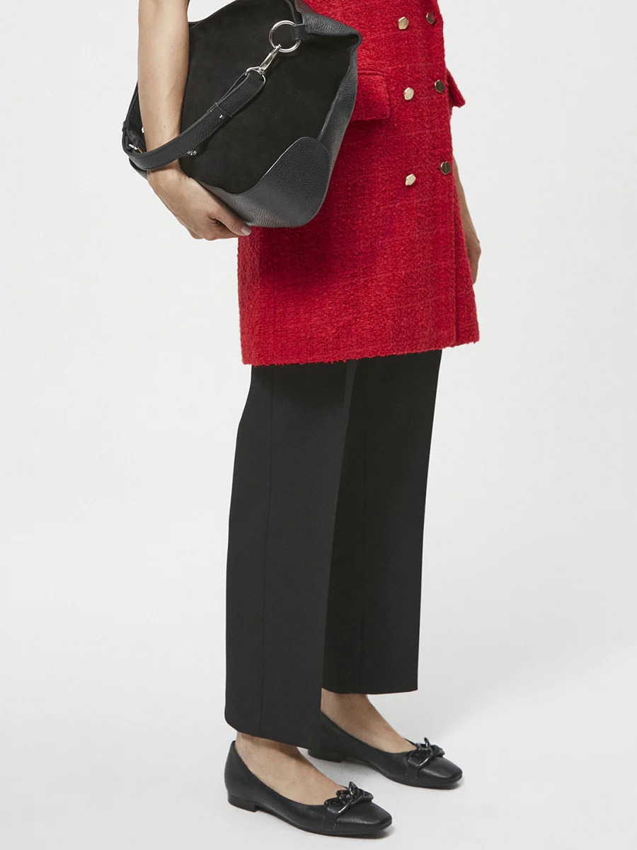 CZARNE BALERINY Z OZDOBĄ